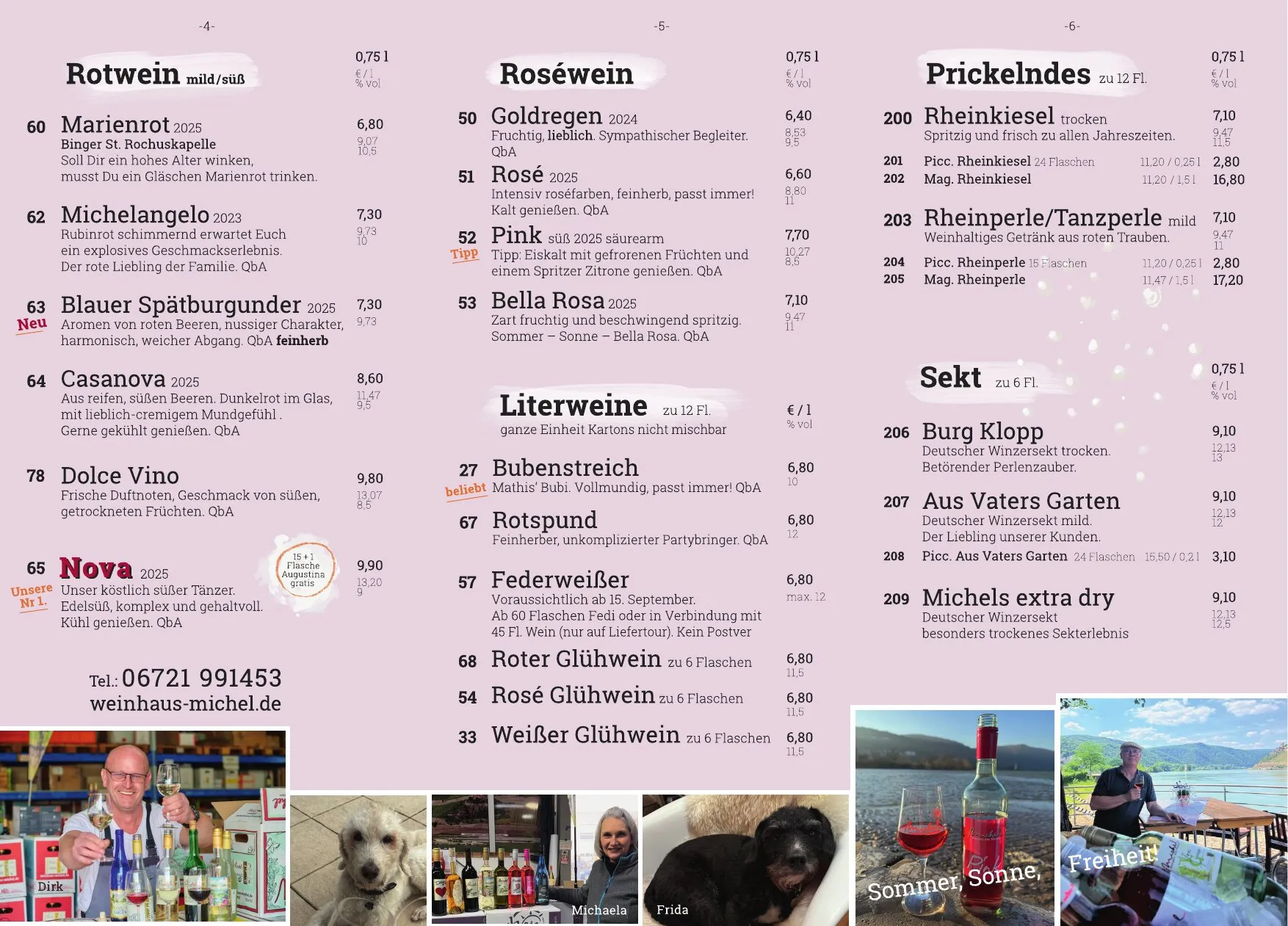 Weinpreisliste Wein-Herbst 26, Seiten 4–6